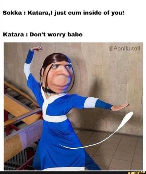 Katara and Sokka with cum inside .
